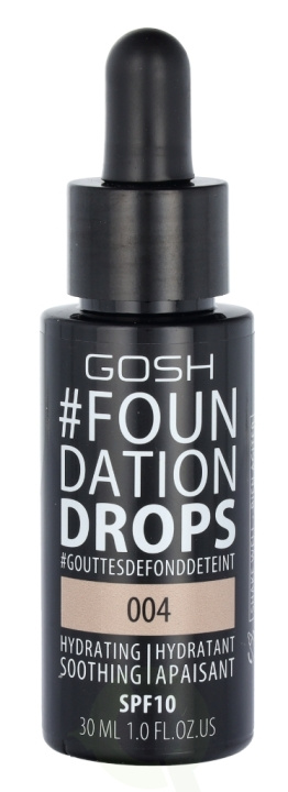 Gosh Foundation Drops SPF10 30 ml Natural 004 i gruppen SKØNHED & HELSE / Makeup / Makeup ansigt / Foundation hos TP E-commerce Nordic AB (C41483)