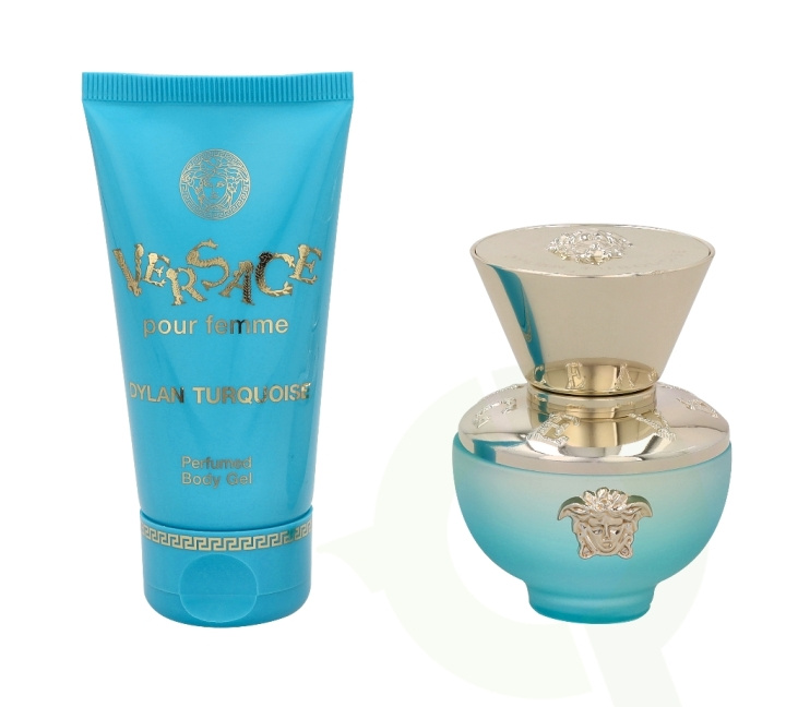 Versace Dylan Turquoise Giftset 80 ml, Edt Spray 30ml/Perfumed Body Gel 50ml i gruppen SKØNHED & HELSE / Gaveæske / Gaveæske til hende hos TP E-commerce Nordic AB (C42353)