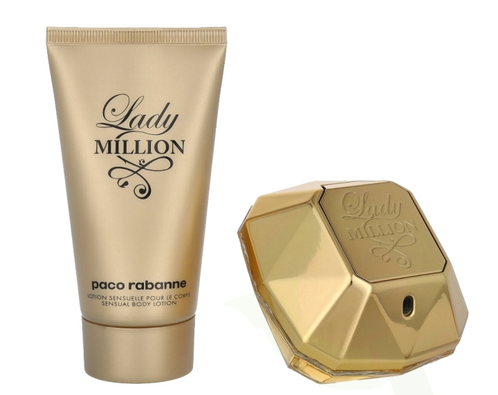 Paco Rabanne Lady Million Giftset 125 ml, Edp Spray 50ml/Body Lotion 75ml i gruppen SKØNHED & HELSE / Gaveæske / Gaveæske til hende hos TP E-commerce Nordic AB (C42426)