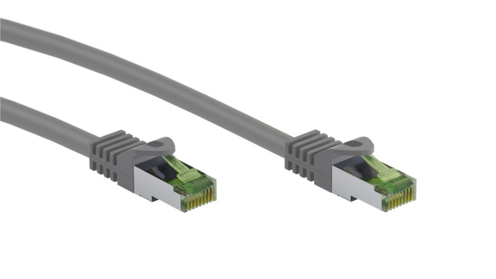 Goobay RJ45 netværkskabel med CAT 8.1 S/FTP råkabel, AWG 26, grå kobberleder, LSZH halogenfri kabelkappe, RJ45-stik (CAT 6A), 10 m i gruppen COMPUTERTILBEHØR / Kabler og adaptere / Netværkskabler / Cat8 hos TP E-commerce Nordic AB (C43059)