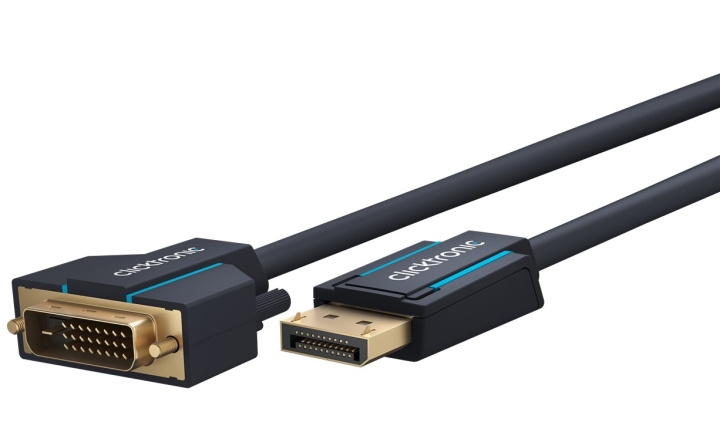 ClickTronic Adapterkabel för aktiv DisplayPort™ till DVI-D Premiumkabel | 1x DisplayPort™-kontakt >> 1x DVI-D-kontakt | 2,0 m | WUXGA @ 60 Hz i gruppen COMPUTERTILBEHØR / Kabler og adaptere / DisplayPort / Kabler hos TP E-commerce Nordic AB (C43440)