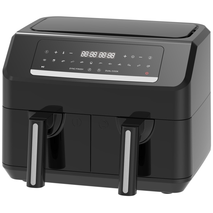 Emerio Airfryer Dubbel 3,6l+3,6l AF-130376.1 BPA fri 2400watt i gruppen HJEM, HUS & HAVE / Husholdningsapparater / Airfryers & Friture hos TP E-commerce Nordic AB (C44287)