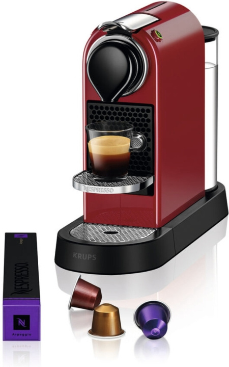 Krups Nespresso Citiz Kapselmaskin, Röd i gruppen HJEM, HUS & HAVE / Husholdningsapparater / Kaffe og espresso / Kaffemaskiner hos TP E-commerce Nordic AB (C44482)