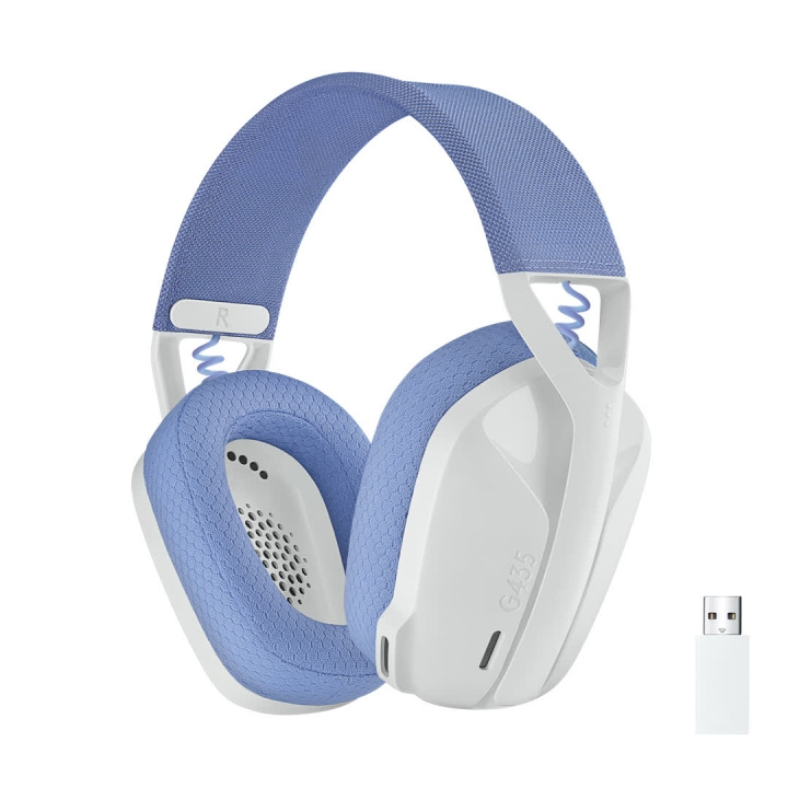 Logitech G435 LIGHTSPEED Wireless Gaming Headset, White i gruppen COMPUTERTILBEHØR / GAMING / Headset hos TP E-commerce Nordic AB (C44965)