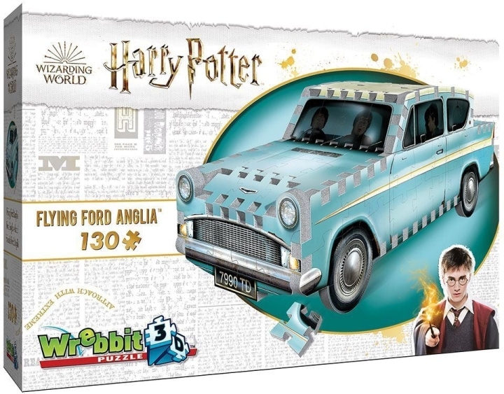 Wrebbit Flying Ford Anglia 3D-pussel, 130 bitar i gruppen SPORT, FRITID & HOBBY / Hobby / Puslespil hos TP E-commerce Nordic AB (C46890)