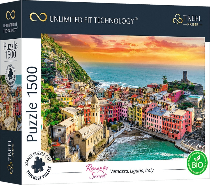 TREFL Prime Vernazza, Ligurien, Italien pussel, 1500 bitar i gruppen SPORT, FRITID & HOBBY / Hobby / Puslespil hos TP E-commerce Nordic AB (C46905)