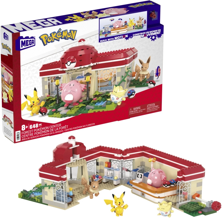 POKEMON Mega Pokémon: Pokécenter - byggsats i gruppen LEGETØJ, BØRN & BABY / Legetøj / Bygge legesager / Klodser hos TP E-commerce Nordic AB (C47269)