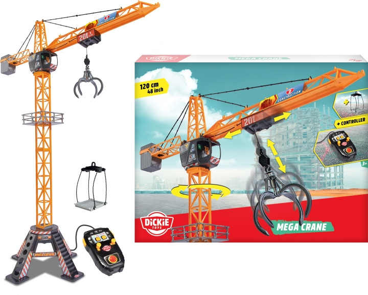 Dickie Toys Mega Crane - fjärrstyrd kran i gruppen LEGETØJ, BØRN & BABY / Legetøj / Lille hjem & rollespil hos TP E-commerce Nordic AB (C47291)