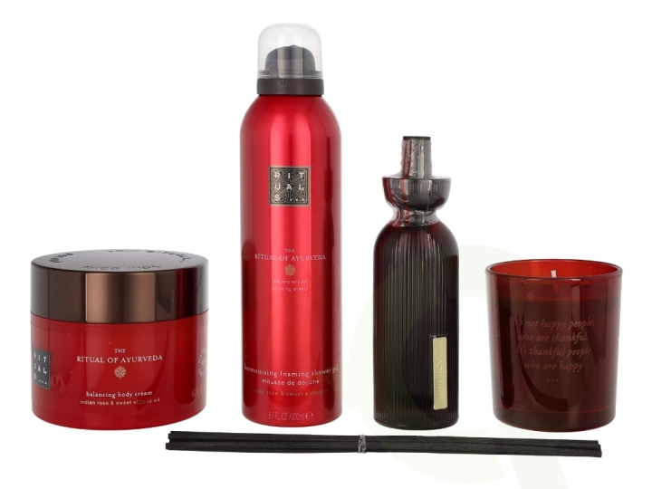 Rituals Ayurveda Set 610 ml Foaming Shower Gel 200ml/Fragrance Sticks 70ml/Body Cream 200ml/Candle 140gr i gruppen SKØNHED & HELSE / Gaveæske / Gaveæske til hende hos TP E-commerce Nordic AB (C47483)