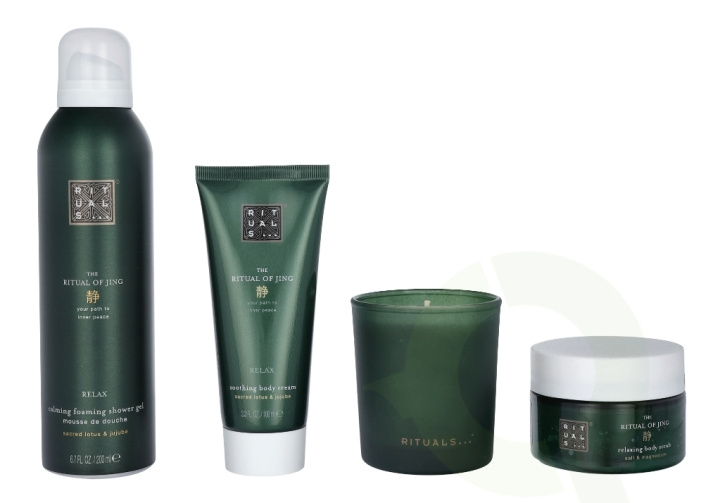 Rituals Jing Set 565 ml Body Scrub 125gr/Body Cream 100ml/Foaming Shower Gel 200ml/Candle 140gr i gruppen SKØNHED & HELSE / Gaveæske / Gaveæske til hende hos TP E-commerce Nordic AB (C47519)