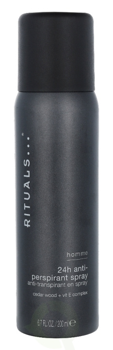 Rituals Homme 24H Anti-Perspirant Spray 200 ml Cedar Wood + Vit E Complex i gruppen SKØNHED & HELSE / Duft & Parfume / Deodorant / Deo for ham hos TP E-commerce Nordic AB (C47579)