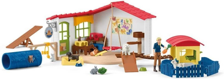 Schleich Farm World 42607 Djurhotell i gruppen LEGETØJ, BØRN & BABY / Legetøj / Figurer, miniaturer og tilbehør hos TP E-commerce Nordic AB (C47883)