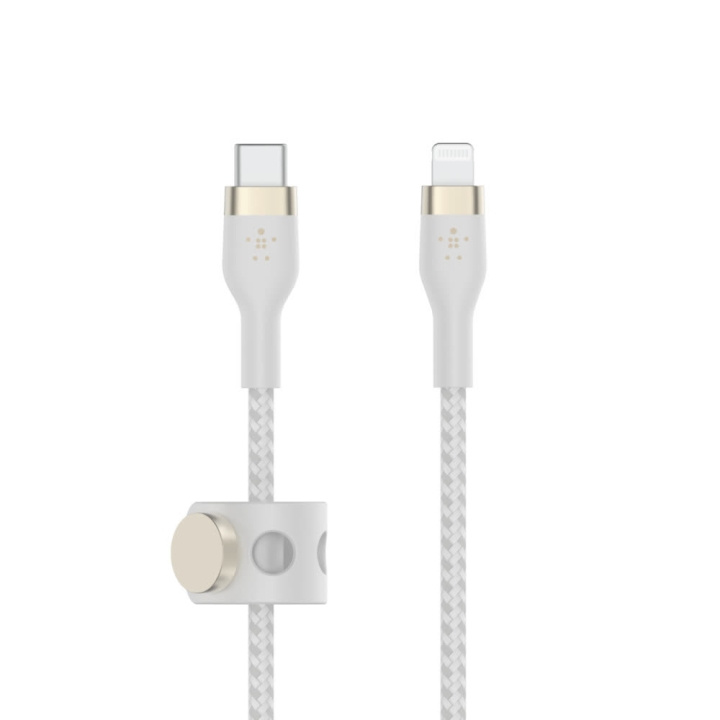 Belkin BOOST CHARGE USB-C to LTG Braided Silicon, 2m, White i gruppen SMARTPHONES & TABLETS / Opladere og kabler / Kabler / Kabler Lightning hos TP E-commerce Nordic AB (C48190)