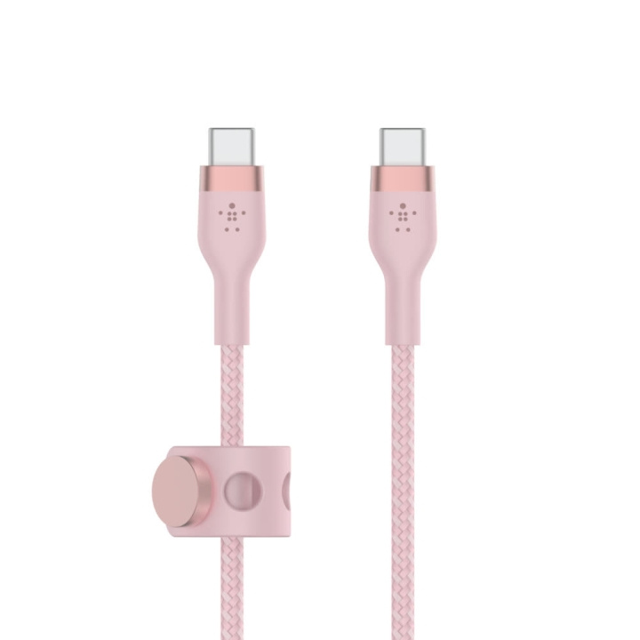 Belkin BOOST CHARGE USB-C to USB-C 2.0 Braided Silicon, 2m, Pink i gruppen COMPUTERTILBEHØR / Kabler og adaptere / USB / USB-C hos TP E-commerce Nordic AB (C48197)