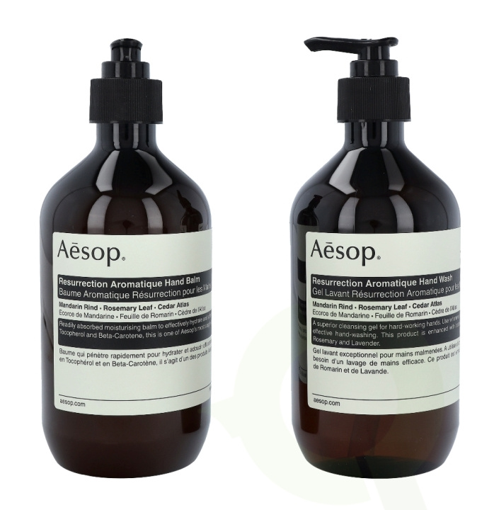 AESOP Resurrection Duet Set 1000 ml Resurrection Aromatique Handwash 500ml /Resurrection Aromatique Hand Balm 500ml i gruppen SKØNHED & HELSE / Hudpleje / Kropspleje / Bad & brusecreme hos TP E-commerce Nordic AB (C49358)