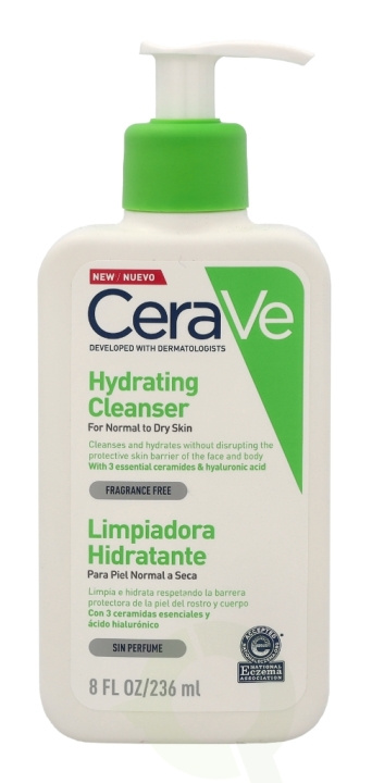 Cerave Hydrating Cleanser w/Pump 236 ml For Normal To Dry Skin i gruppen SKØNHED & HELSE / Hudpleje / Ansigt / Rengøring hos TP E-commerce Nordic AB (C49603)