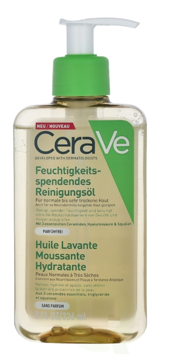 Cerave Hydrating Foaming Oil Cleanser 236 ml For Normal To Very Dry Skin i gruppen SKØNHED & HELSE / Hudpleje / Ansigt / Rengøring hos TP E-commerce Nordic AB (C49627)