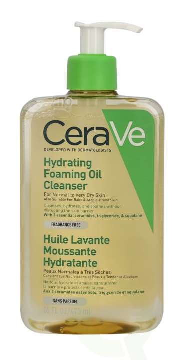 Cerave Hydrating Foaming Oil Cleanser 473 ml For Normal To Very Dry Skin/Fragrance Free i gruppen SKØNHED & HELSE / Hudpleje / Ansigt / Rengøring hos TP E-commerce Nordic AB (C49628)