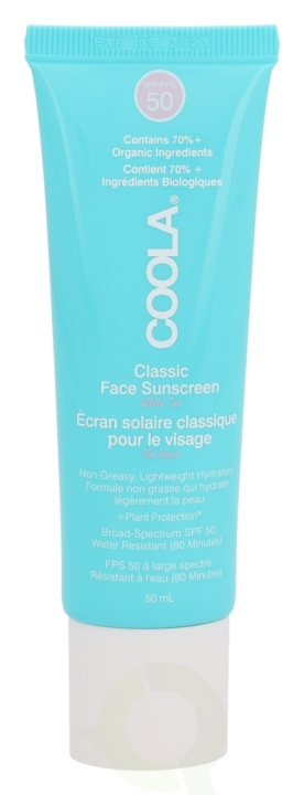 Coola Classic Sunscreen Face Moisturizer SPF50 50 ml White Tea i gruppen SKØNHED & HELSE / Hudpleje / Tanning / Solbeskyttelse hos TP E-commerce Nordic AB (C49995)