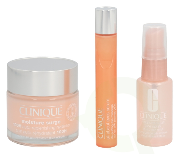 Clinique Moisture Surge Set 120 ml Hydrator 75ml/Eye Serum 15ml/Face Spray 30ml i gruppen SKØNHED & HELSE / Gaveæske / Gaveæske til hende hos TP E-commerce Nordic AB (C50299)