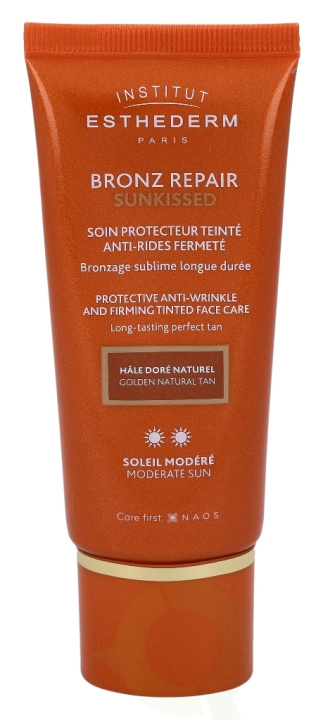 Esthederm Bronz Repair Sunkissed Tinted Face Care - Moderate 50 ml Anti-Wrinkle And Firming i gruppen SKØNHED & HELSE / Hudpleje / Tanning / Brun uden sol hos TP E-commerce Nordic AB (C50908)