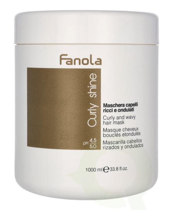 Fanola Curly Shine And Wavy Hair Mask 1000 ml i gruppen SKØNHED & HELSE / Hudpleje / Ansigt / Masker hos TP E-commerce Nordic AB (C51424)