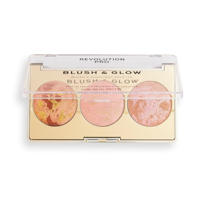 Makeup Revolution PRO Blush & Glow Palette - Peach Glow i gruppen SKØNHED & HELSE / Makeup / Makeup ansigt / Rouge / Bronzer hos TP E-commerce Nordic AB (C51951)