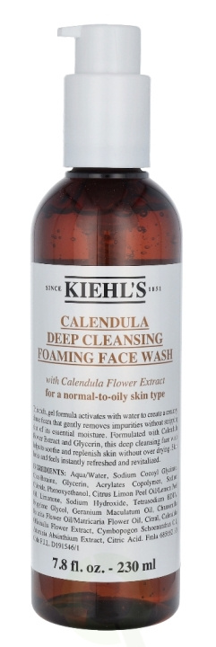 Kiehls Kiehl\'s Calendula Deep Cleansing Foaming Face Wash 230 ml For A Normal-To-Oily Skin Type i gruppen SKØNHED & HELSE / Hudpleje / Ansigt / Rengøring hos TP E-commerce Nordic AB (C52476)