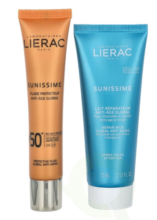 Lierac Paris Lierac Sunissime Protective SPF50+ Age Set 115 ml Face Fluid 40ml/After Sun Milk 75ml i gruppen SKØNHED & HELSE / Gaveæske / Gaveæske til hende hos TP E-commerce Nordic AB (C53043)