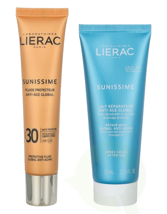 Lierac Paris Lierac Sunissime Protective SPF30+ Age Set 115 ml Face Fluid 40ml/After Sun Milk 75ml i gruppen SKØNHED & HELSE / Gaveæske / Gaveæske til hende hos TP E-commerce Nordic AB (C53044)