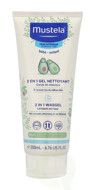 Mustela 2-In-1 Cleansing Gel 200 ml Normal Skin i gruppen SKØNHED & HELSE / Hudpleje / Kropspleje / Bad & brusecreme hos TP E-commerce Nordic AB (C53844)