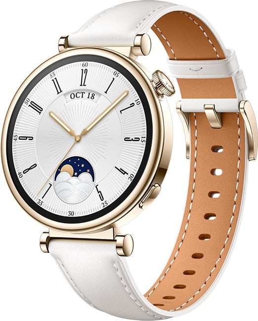 Huawei Watch GT4 Classic - Smartwatch, 41 mm, Guld/vit i gruppen SPORT, FRITID & HOBBY / Smartwatch & Aktivitetsmåler / Smartwatches hos TP E-commerce Nordic AB (C54071)