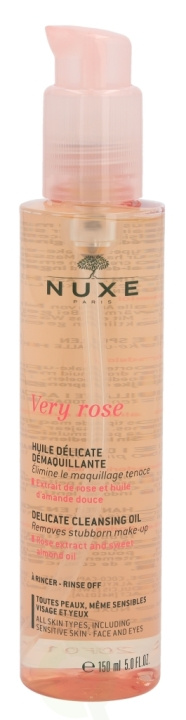 Nuxe Very Rose Delicate Cleansing Oil 150 ml All Skin types, Including Sensitive Skin, Face And Eyes i gruppen SKØNHED & HELSE / Hudpleje / Ansigt / Rengøring hos TP E-commerce Nordic AB (C54298)