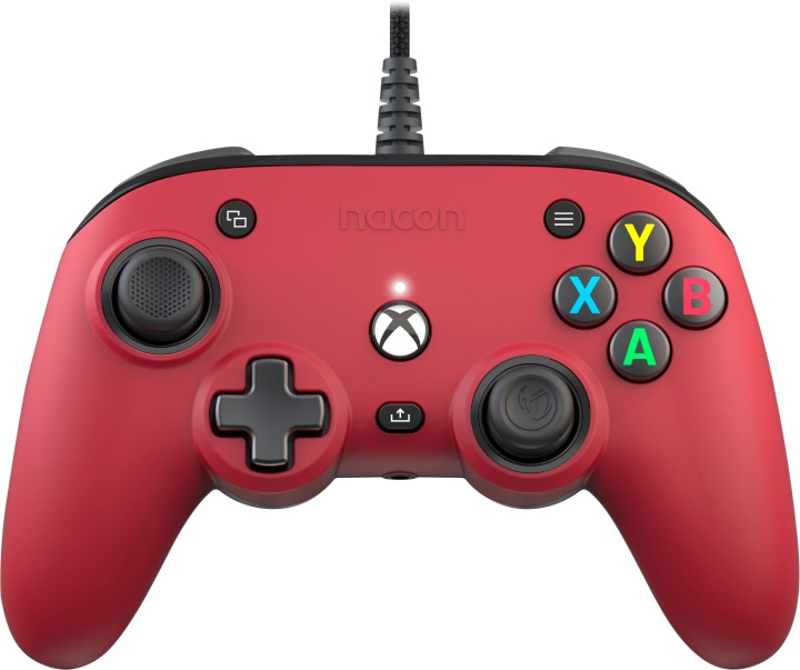 Nacon Pro Compact trådbunden spelkontroll, röd, Xbox / PC i gruppen HJEMMEELEKTRONIK / Spilkonsoller og tilbehør / Xbox Series X hos TP E-commerce Nordic AB (C54622)