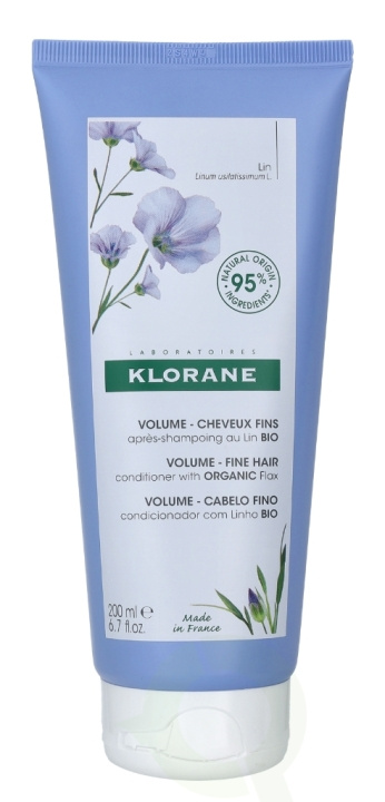 Klorane Volume Conditioner With Organic Flax 200 ml For Fine Hair i gruppen SKØNHED & HELSE / Hår og styling / Hårpleje / Balsam hos TP E-commerce Nordic AB (C55507)