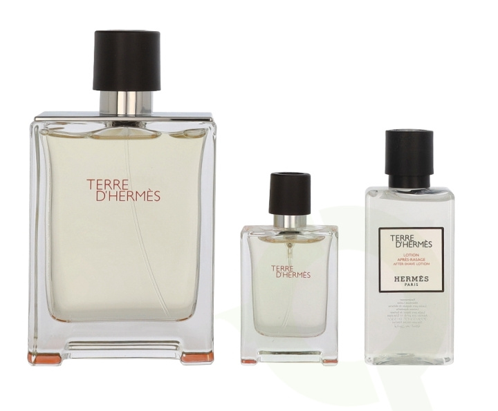 Hermes Terre D\'Hermes Giftset 152.5 ml Edt Spray 100ml/Edt Miniature 12,5ml/Aftershave 40ml i gruppen SKØNHED & HELSE / Gaveæske / Gaveæske til ham hos TP E-commerce Nordic AB (C55517)