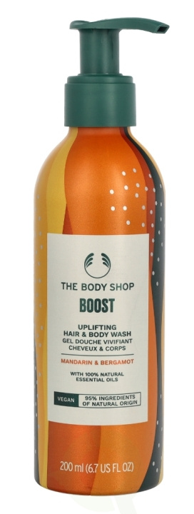 The Body Shop Boost Invigorating Hair & Body Wash 200 ml Mandarin & Bergamot i gruppen SKØNHED & HELSE / Hudpleje / Kropspleje / Bad & brusecreme hos TP E-commerce Nordic AB (C56369)