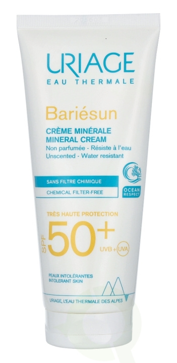 Uriage Bariesun Mineral Cream SPF50+ 100 ml Intolerant Skin i gruppen SKØNHED & HELSE / Hudpleje / Tanning / Solbeskyttelse hos TP E-commerce Nordic AB (C56527)