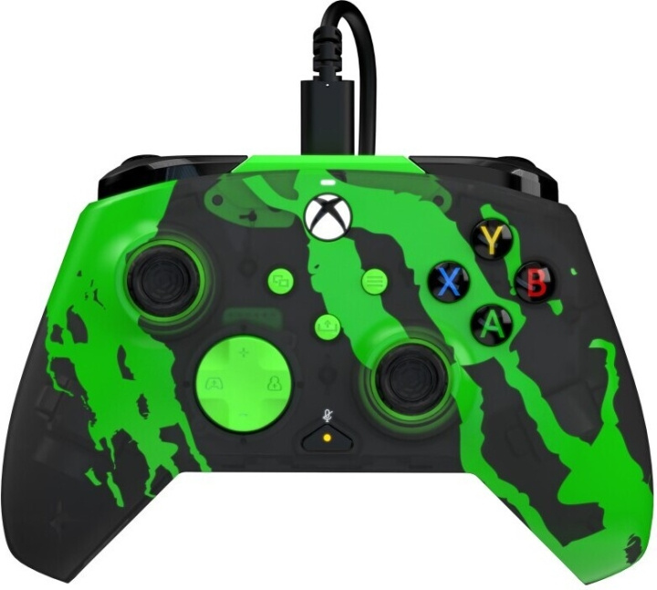 PDP Gaming Rematch Wired Controller - Jolt Green (Glow In Dark) - trådbunden spelkontroll, Xbox i gruppen HJEMMEELEKTRONIK / Spilkonsoller og tilbehør / Xbox Series X / Tilbehør hos TP E-commerce Nordic AB (C57287)