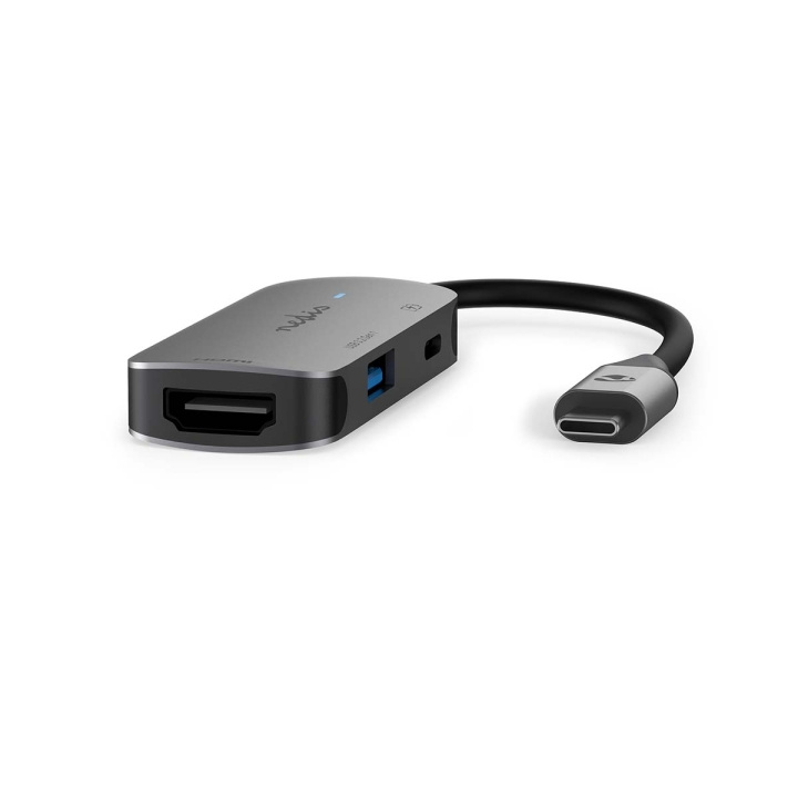 Nedis USB Multi-Port Adapter | USB 3.2 Gen 1 | USB-C™ Han | HDMI ™ -udgang / USB-A Hun / USB-C™ Hun | 5 Gbps | 0.10 m | Runde | Nikkelplateret | PVC | Grå | Box i gruppen COMPUTERTILBEHØR / Bærbare computere og tilbehør / Docking stationer hos TP E-commerce Nordic AB (C57848)