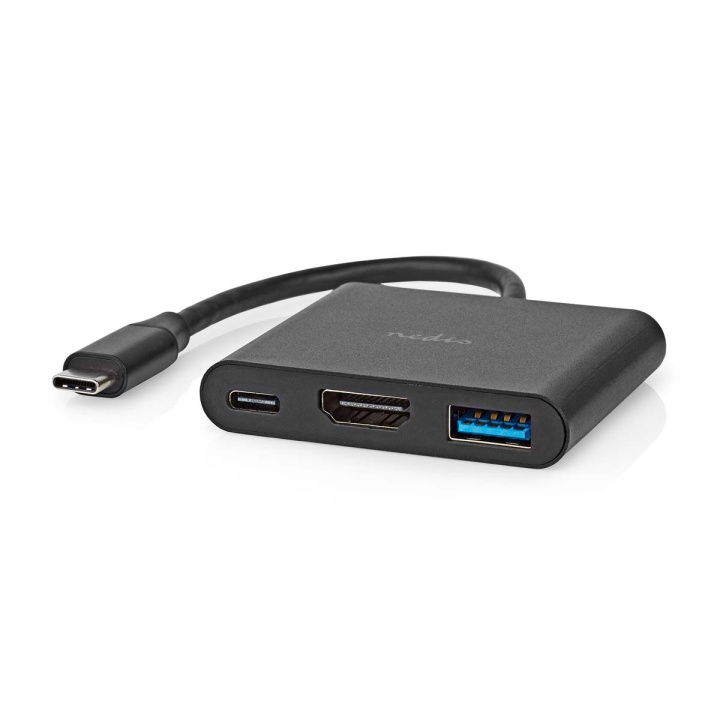 Nedis USB Multi-Port Adapter | USB 3.2 Gen 1 | USB-C™ Han | HDMI ™ -udgang / USB-A Hun / USB-C™ Hun | 5 Gbps | 0.10 m | Runde | Nikkelplateret | PVC | Sort | Box i gruppen COMPUTERTILBEHØR / Bærbare computere og tilbehør / Docking stationer hos TP E-commerce Nordic AB (C57849)