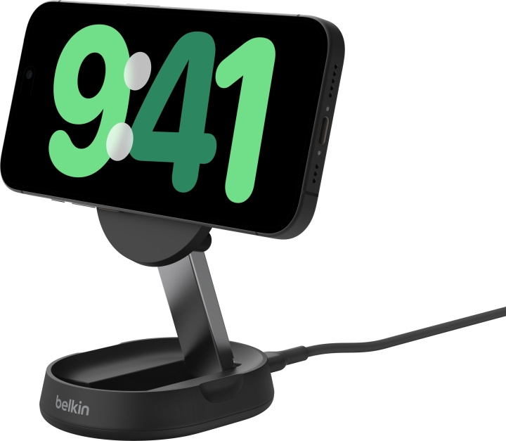 Belkin BoostCharge Pro Foldable Qi2 Laddningsdocka, svart i gruppen SMARTPHONES & TABLETS / Opladere og kabler / Trådløs Qi oplader hos TP E-commerce Nordic AB (C58922)