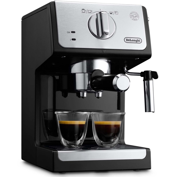 DeLonghi Espressomaskin Manual ECP33.21.BK Active Line inkl. mjölkskummare i gruppen HJEM, HUS & HAVE / Husholdningsapparater / Kaffe og espresso / Espressomaskiner hos TP E-commerce Nordic AB (C58962)