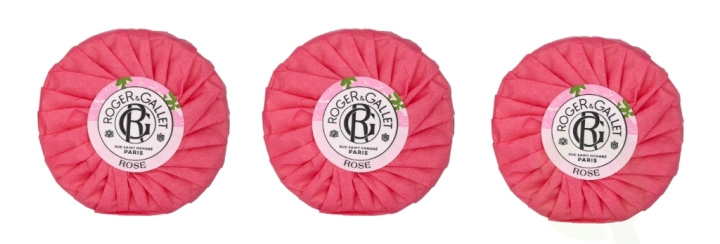 Roger & Gallet Rose Giftset 300 g Soap Bar - 3x100gr i gruppen SKØNHED & HELSE / Gaveæske / Gaveæske til hende hos TP E-commerce Nordic AB (C59053)