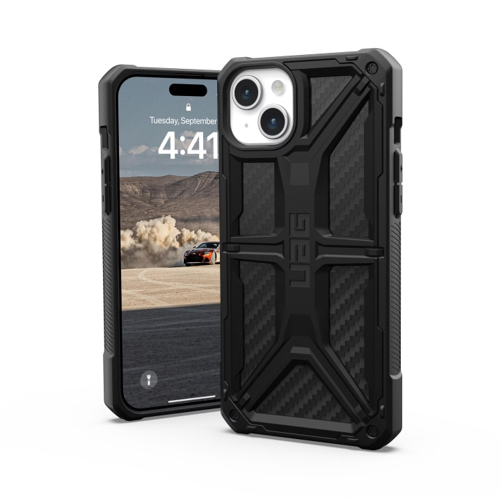 Urban Armor Gear iPhone 15 Plus Monarch - Carbon Fiber i gruppen SMARTPHONES & TABLETS / Mobil Beskyttelse / Apple / iPhone 15 hos TP E-commerce Nordic AB (C59824)