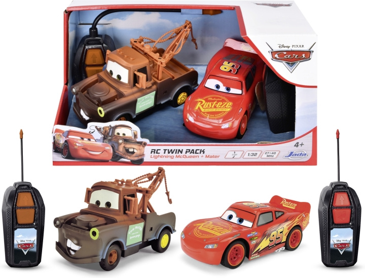 Jada Disney Pixar Cars fjärrstyrda bilar, Lightning McQueen och Martti, RC i gruppen LEGETØJ, BØRN & BABY / Radiostyrede / Radiostyrede biler hos TP E-commerce Nordic AB (C61594)