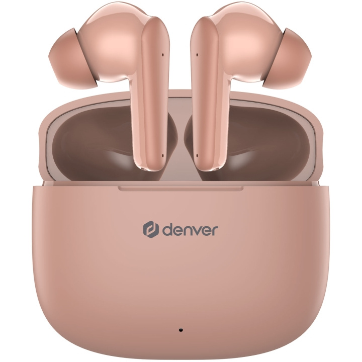 Denver TWE-48DR True wireless Bluetooth hörlur med laddetui i gruppen HJEMMEELEKTRONIK / Lyd & billede / Hovedtelefoner & Tilbehør / Hovedtelefoner hos TP E-commerce Nordic AB (C62198)