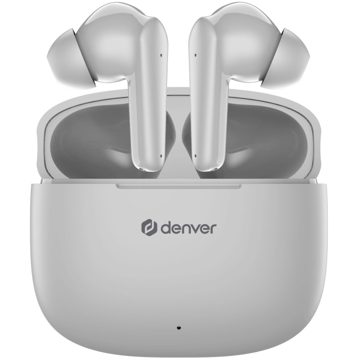 Denver TWE-48GR True wireless Bluetooth hörlur med laddetui i gruppen HJEMMEELEKTRONIK / Lyd & billede / Hovedtelefoner & Tilbehør / Hovedtelefoner hos TP E-commerce Nordic AB (C62199)