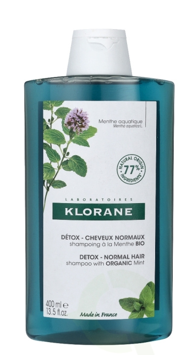 Klorane Detox Shampoo With Organic Mint 400 ml For Normal Hair i gruppen SKØNHED & HELSE / Hår og styling / Hårpleje / Shampoo hos TP E-commerce Nordic AB (C62475)