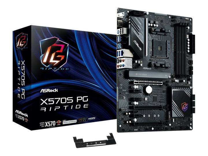 ASRock X570S PG Riptide ATX AM4 AMD X570 i gruppen COMPUTERTILBEHØR / Computerkomponenter / Bundkort hos TP E-commerce Nordic AB (C62657)